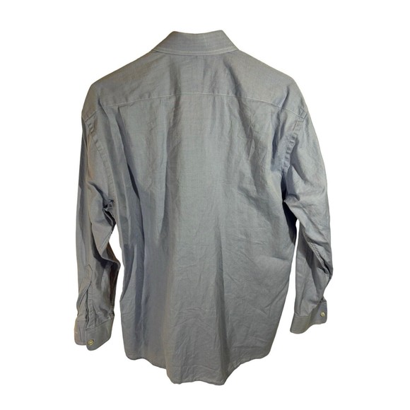 Pendleton Bridgeport Men's Button Up 100% Cotton Blue Pin Stripe Medium - Picture 8 of 10